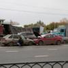 Два автомобиля столкнулись лоб в лоб у станции метро &quot;Козья слобода&quot; (ФОТО)