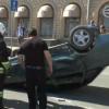 В центре Казани перевернулся автомобиль (ФОТО)