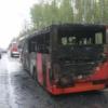 На Горьковском шоссе сгорел автобус (ФОТО, ВИДЕО)