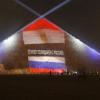 На пирамиде Хеопса в Египте изобразили флаг России