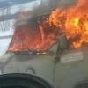 В Татарстане на дороге сгорел УАЗик (ФОТО)
