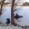 Сотрудники МЧС успели спасти провалившегося под лёд на Казанке мужчину