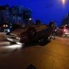 Перевернувшаяся машина на Пушкина спровоцировала пробки в центре Казани