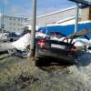 В Казани водитель иномарки врезался в столб и погиб на месте (ФОТО)