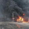 На пожаре в Татарстане пострадали 14 автомобилей и погибли 12 кроликов