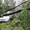 В Татарстане сильный ветер повалил деревья, повредил машины (ФОТО)