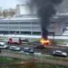 В Татарстане на оживленной улице полностью выгорел автомобиль