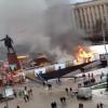 В Санкт-Петербурге загорелась новогодняя ярмарка (ВИДЕО)