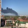 «Языки пламени поднимаются на десятки метров»: ВИДЕО пожара на Автосервисной в Казани