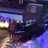 В Казани водителя блокировало в иномарке после тарана опоры моста (ФОТО)