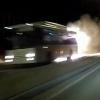В Нижнекамске на ходу загорелся автобус (ВИДЕО)