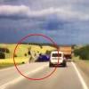 В Башкирии водитель «Лады» врезался в колонну мотоциклистов