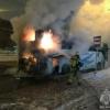 Ночью в Казани загорелся туристический автобус