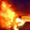  В Татарстане внедорожник "Лексус" врезался в опору моста и загорелся, водитель сгорел в автомобиле 
